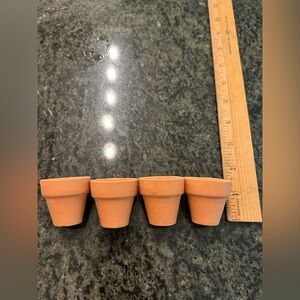 Mini Tan Terracotta Pots - Super Cute, Never Been Used, Major Fairycore Vibes